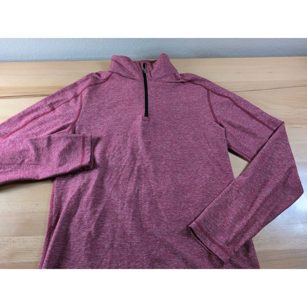 Lululemon Surge Warm 1/2 Zip Mens Small Heathered Red Long Sleeve Pullover